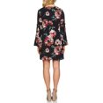 thumbnail image 2 of 1.STATE Womens Bell Sleeve A-line Dress, Black, X-Small, 2 of 2