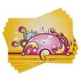 thumbnail image 1 of Ambesonne Pink Place Mats Set of 4, Spiral Vibrant Shapes Line, Standard Size, Marigold Pink, 1 of 6