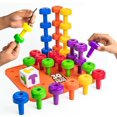 thumbnail image 1 of Peg Board Skoolzy Toddler de 34 piezas con cordón y bolsa de 2 a 4 años, 1 of 8