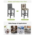 thumbnail image 3 of Brown Southwest Bar Stool Covers Set of 6, Ethnic Boho Tribal Vintage Geometric Stretch Washable Bar Chair Covers with Backs, Removable Pub Counter Height Chair Cover for Kitchen Dining Room Cafe, 3 of 7