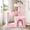 Pink, variant on Allewie 29.5in Indoor Cat Tree, Multi-Level Cat Tower with Sisal Scratching Posts, Padded Perch, Basket, Condo, and Hanging Ball, Suitable for Kittens and Adult Felines, Beige