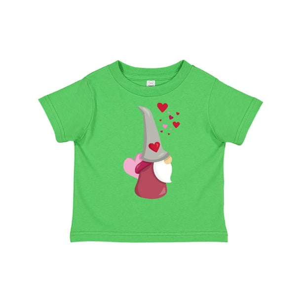 Download Inktastic Valentine S Day Gnome Gnome With Pink Heart Toddler Short Sleeve T Shirt Female Apple Green 4t Walmart Com Walmart Com