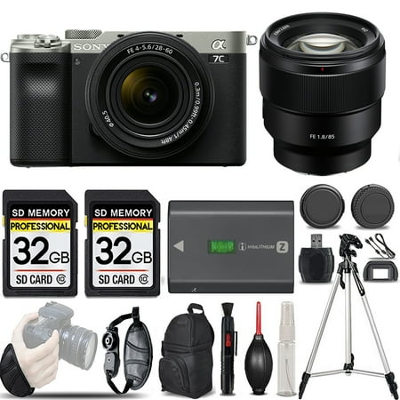 Sony a7C Mirrorless Camera (Silver) with 28-60mm Lens+85mm f/1.8 Lens -LOADED KIT