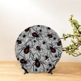 thumbnail image 6 of Salouo Spiders Pattern Bone China Decorative Plate,Holiday Decor Decorative Ceramic Plates with Stand Elegant Home DéCor for Hallway/Living Room/Bedroom-8in, 6 of 6