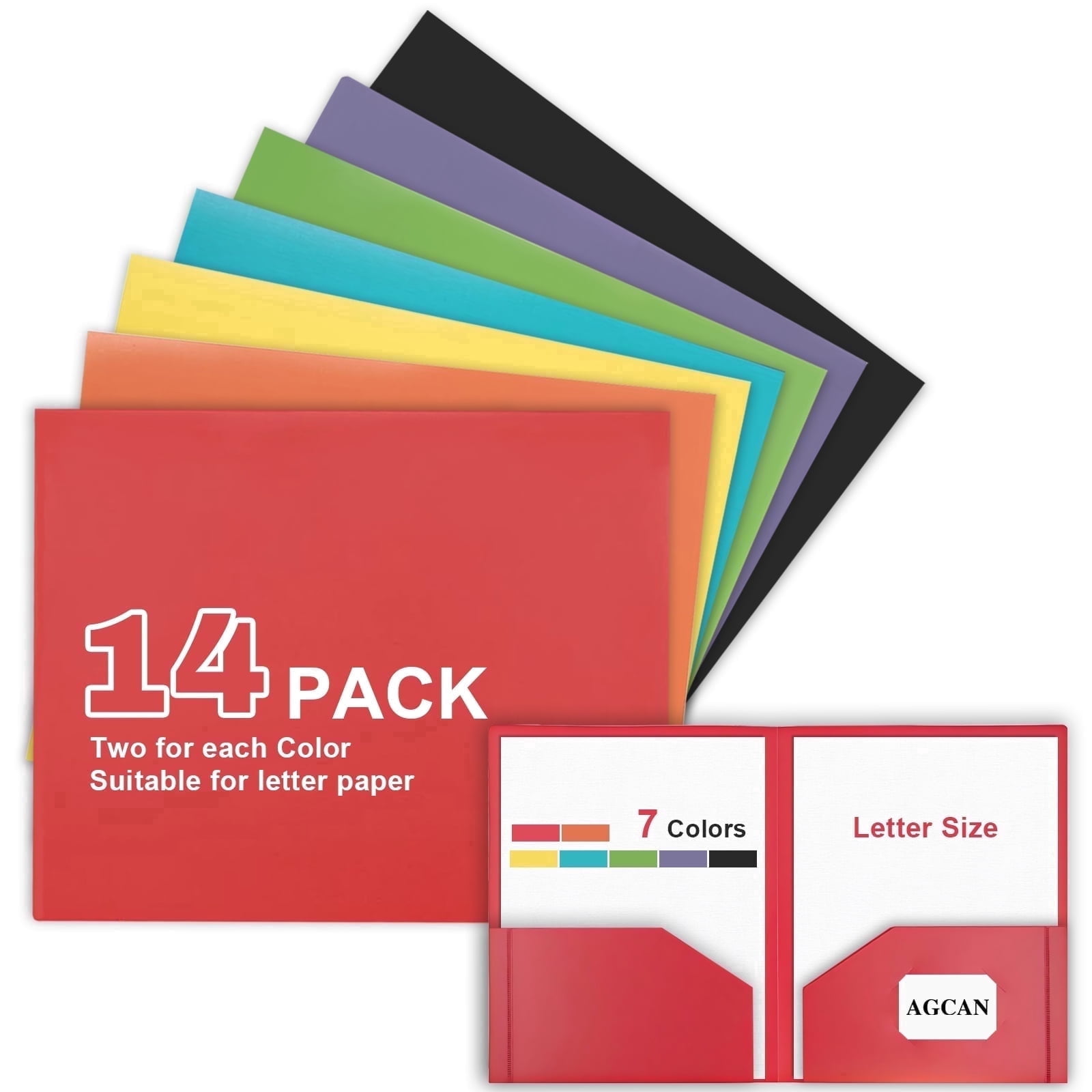 Business Source Two-Pocket Folders Letter - 8 1/2