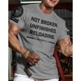 thumbnail image 2 of Gymish Not Broken Men’s Workout T-Shirt – Funny Gym Shirt, Lifting Tee, Deadlift Fitness & Bodybuilding Top, 2 of 5