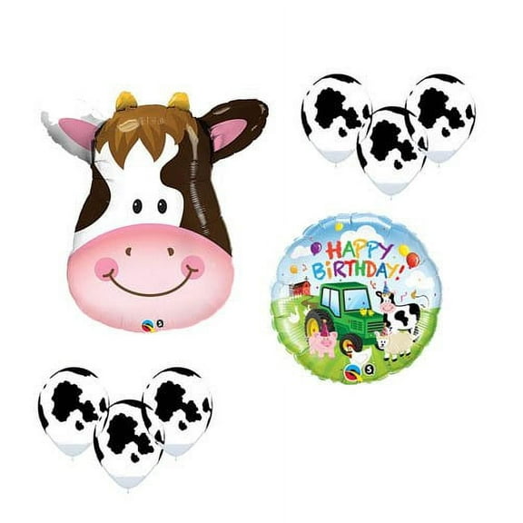 1 X Happy Birthday Cow Barnyard Friends Birthday Party Supplies Kit Farm Tractor by Anagram