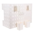 thumbnail image 1 of 1 Set Wall Mounted Pegboard Plastic Pegboard Panels Tool Storage Utility Tools Organizer Garage Tool Storage For Kitchen And Garage, 1 of 8