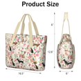 thumbnail image 3 of Tote Bag for Women - Chihuahua and Flower Florals Shoulder Bag - Large Utility Work Duffle Bag with Zipper Handbag for Travel, Work, Sprots, 3 of 5