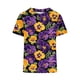 thumbnail image 4 of Blusas de Manga Corta para las Mujeres Cuello de Muñeca Lindo Lino Algodón, Impreso Suelto Camiseta para el Uso Casual, Diario Y de Verano, 4 of 4