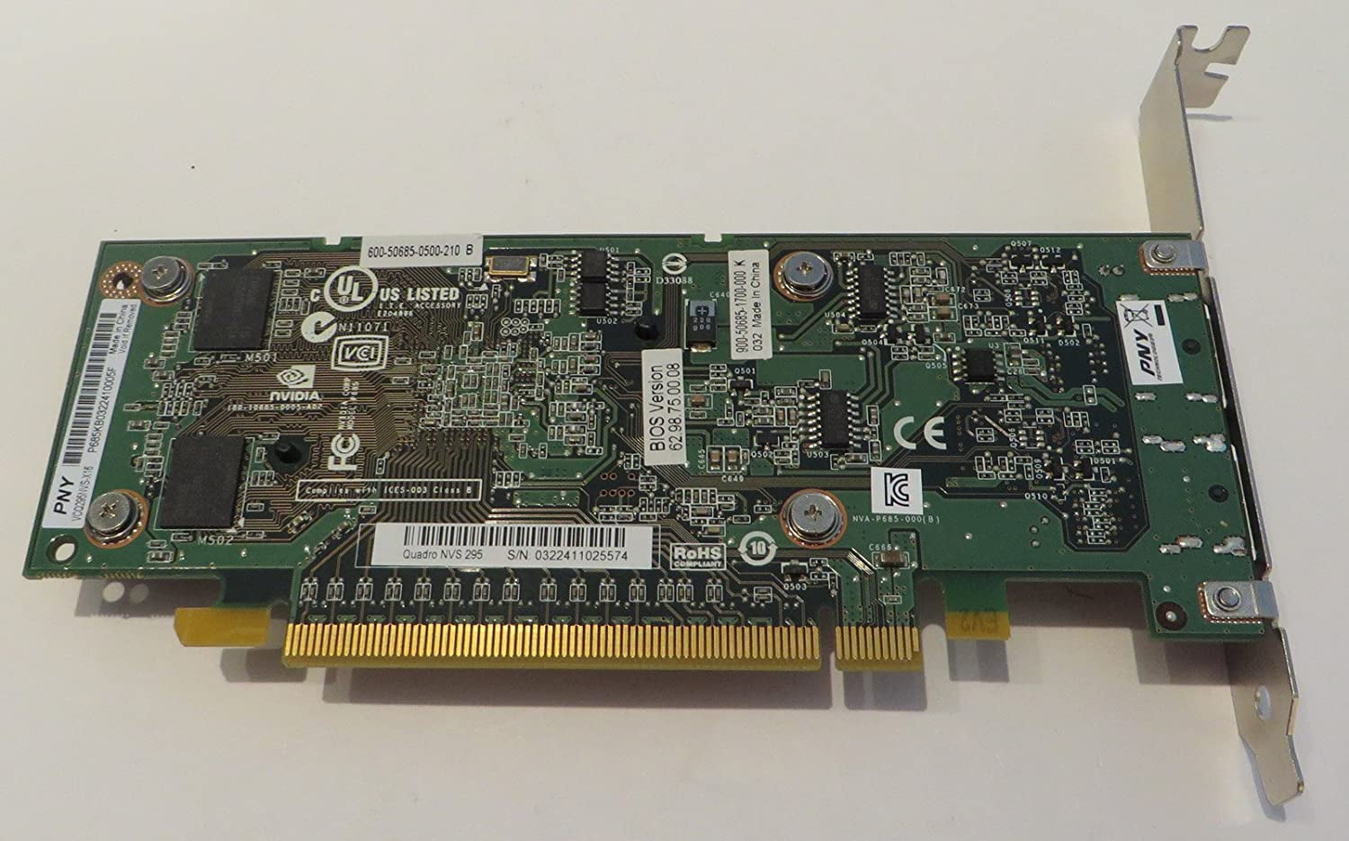 PNY Quadro NVS 295 256MB DDR3 2DisplayPort PCI-Express x16 Low Profile Video Card
