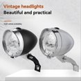 thumbnail image 2 of Bike Headlights Mountain Bike Retro Headlights 3LED Black, 2 of 5