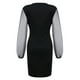 thumbnail image 5 of Vestido de fiesta elegante informal de retazos de manga de malla con cuello en V para mujer a la moda Fridja NMB3533, 5 of 8