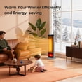 thumbnail image 3 of EDX 24" Space Heater for Indoor Use, Fast Heating Electric Heater with 60° Oscillation, Thermostat & Remote, Safety Overheat & Tip-Over Protection, Portable for Bedroom, Office, 3 of 7