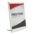thumbnail image 4 of Deflecto Superior Image Beveled Edge Sign Holder, Letter Insert, Clear/Green-tinted Edges, 4 of 10