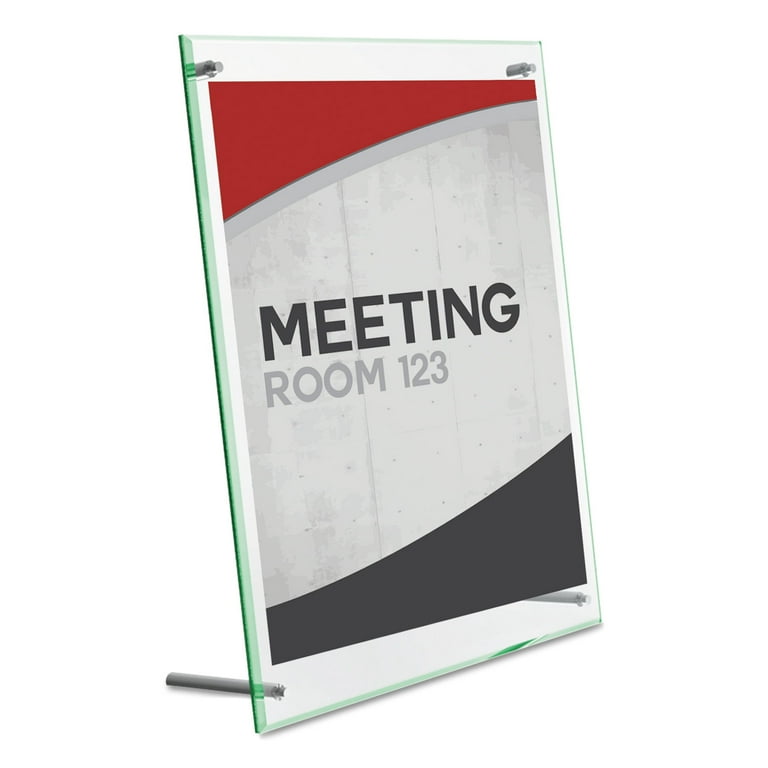 Superior Image Beveled Edge Sign Holder, Letter Insert, Clear/Green-Tinted Edges Superior Image Beveled Edge Sign Holder, Letter Insert, Clear/Green-Tinted Edges