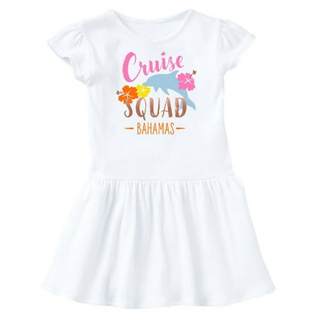 

Inktastic Cruise Squad- Bahamas- dolphin and flowers Gift Toddler Girl Dress
