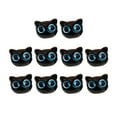 thumbnail image 3 of 10 Uds Cuentas espaciadoras de cabeza de gato Macarena Ojos azules negros, 3 of 8