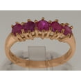 thumbnail image 2 of LBG British Made 9k Rose Gold Natural Ruby Womens Eternity Ring - 33 size options - Size 4.75, 2 of 7