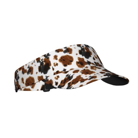 Vsdgher Cow Tie Dye Print Adult Sunscreen Visor Cap,1 Piece of Sport Sun Visor Hats Adjustable Sun Hat for Outdoor Activities Fits for Women and Men (One Size)