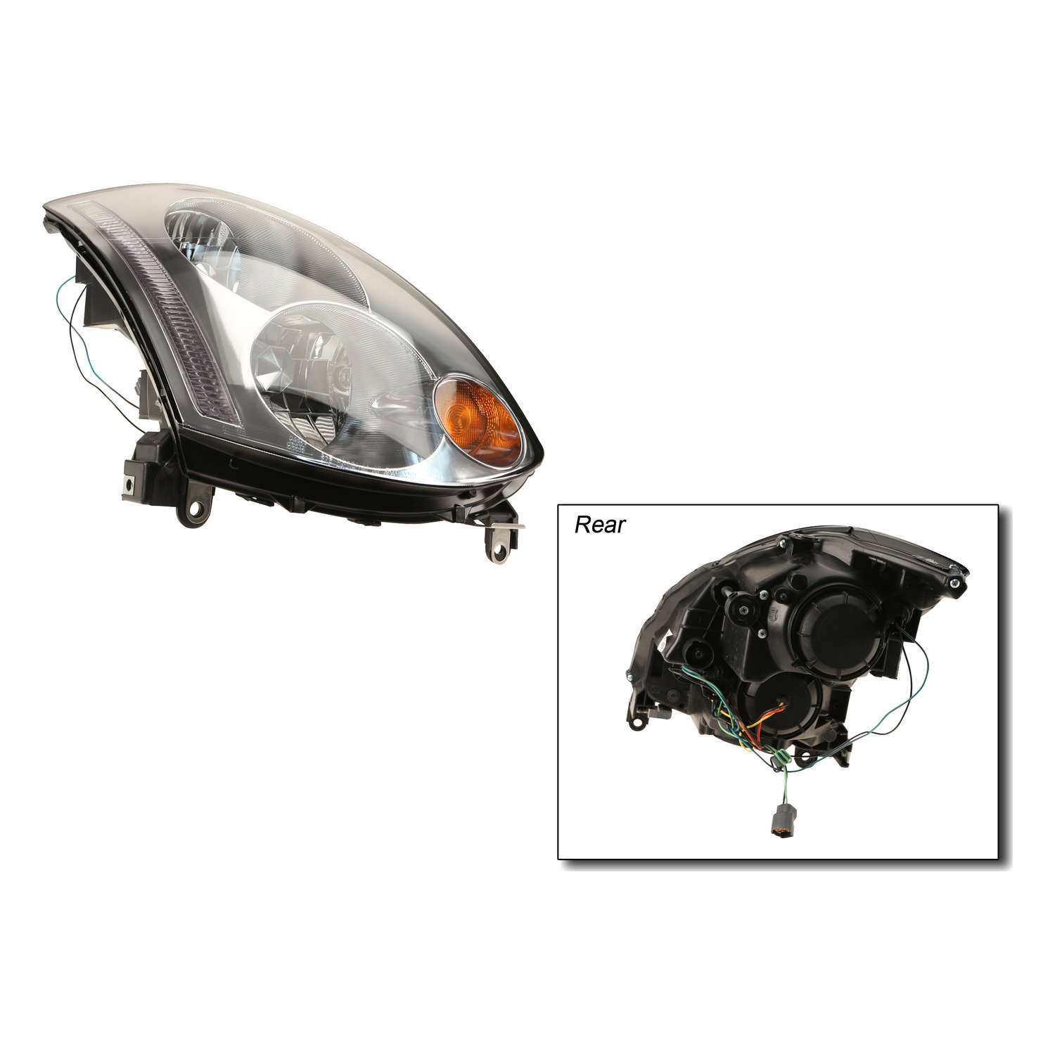Dorman 1592284 Passenger Side Headlight Assembly for Specific Infiniti Models Fits select: 2003-2005 INFINITI G35