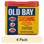 (4 pack) OLD BAY Kosher Classic Seafood Seasoning, 6 oz Can