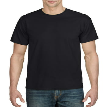 Gildan Adult Cotton Short Sleeve Black Crew T-Shirt, 1-Pack, XL