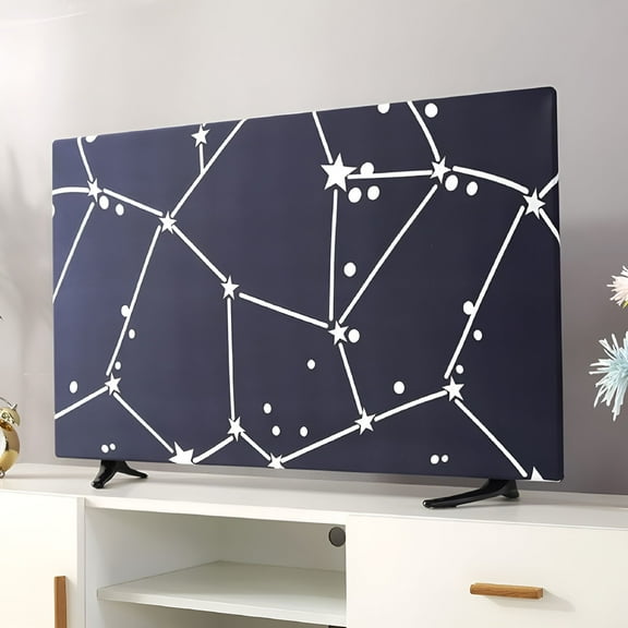 LAMIRO Indoor TV Covers, Stretchable, Dustproof, TV Screen Monitor Desktop Computer Slipcover, Dust Cover Protector Indoor Decor (Starry Night, 32inch)