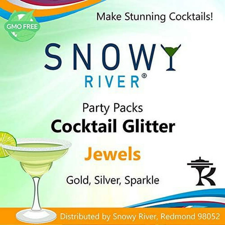 Cocktail Glitter Packs - All Natural Edible Glitter for Drinks, Beverage Glitter, Champagne Glitter, Drink Glitter (, 12g), Size: 0.42Ounce(Packof3)