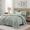 Grey Green, variant on Catami Botanical Flowers Design 7-piece Bed in a Bag Comforter Set with Sheets,Rose,Queen