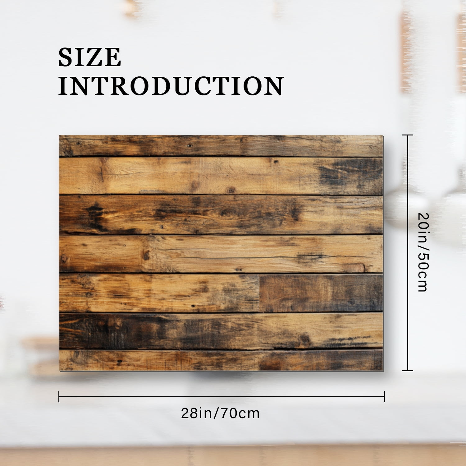 Electric Stove Top Cover Protector, Rustic Brown Wood Print Diatomite Glasstop Protector Stove Mat, Square Washable Waterproof Stovetop Pad for Kitchen RV (28×20 Inch)