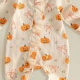 thumbnail image 4 of Newborn Newborn Halloween Romper For All Over Pumpkin Long Sleeves Footed One-Piece Romper Newborn Pajamas, 4 of 4