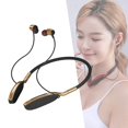 thumbnail image 4 of Auriculares Bluetooth con banda para el cuello, auriculares Bluetooth inalámbricos flexibles con micrófono para auriculares con cancelación de dorado Sunnimix auriculares bluetooth, 4 of 8