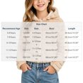 thumbnail image 6 of OGLCCG Girl's Faux Fur Coat Long Sleeve Button Front Fuzzy Hooded Cropped Jacket Fall Winter Fluffy Sherpa Coat(Khaki,12-13Years), 6 of 8