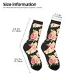 thumbnail image 2 of Rocae Rose Flowers for Girls Boys Crew Socks,Children's Socks, Kids Socks, Toddler Socks: Daily Wear with Kids School Uniform, 2 of 5