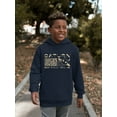 thumbnail image 2 of Saturn Vibes - Cosmic Planet Emoji Design Youth's Hoodie, 2 of 4