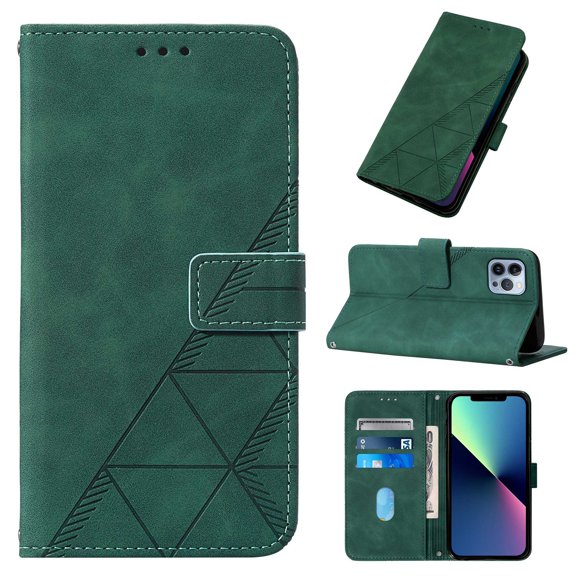Allytech Wallet Case for iPhone 14 Pro (6.1 inch) 2022 Released, Simple Business Style PU Leather Flip Folio Kickstand Card Slots Magnetic Closure Case for iPhone 14 Pro 5G, Darkgreen