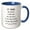 Blue/White, variant on 3drose, 37 Years in Months Days Hours Minutes Seconds Anniversary Going Strong, 11oz Mug