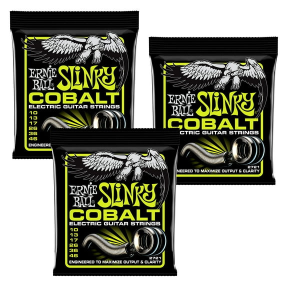 3 PACK Ernie Ball Cobalt P02721 Regular Slinky Electric Guitar Strings