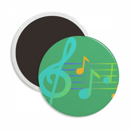 

Fluorescence Musical Mark Round Ceracs Fridge Magnet Keepsake Decoration
