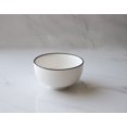 thumbnail image 4 of Minimalist White Ceramic Small Bowl – 4.5" Modern Tableware with Black Rim | Stackable, Durable, Microwave & Dishwasher Safe | Marcel Ardani, 4 of 4