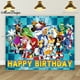 thumbnail image 5 of Banner de cumpleaños de Sonic para niños, fiesta de niños, fotografía de fondo, decoración de dibujos animados, fondo de tela de poliéster y vinilo, 5 of 5