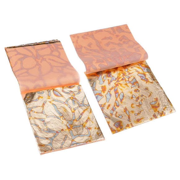 Hojas Abigarradas Zulema Hojas de hoja de oro de imitación 5,5 x 5,5 pulgadas