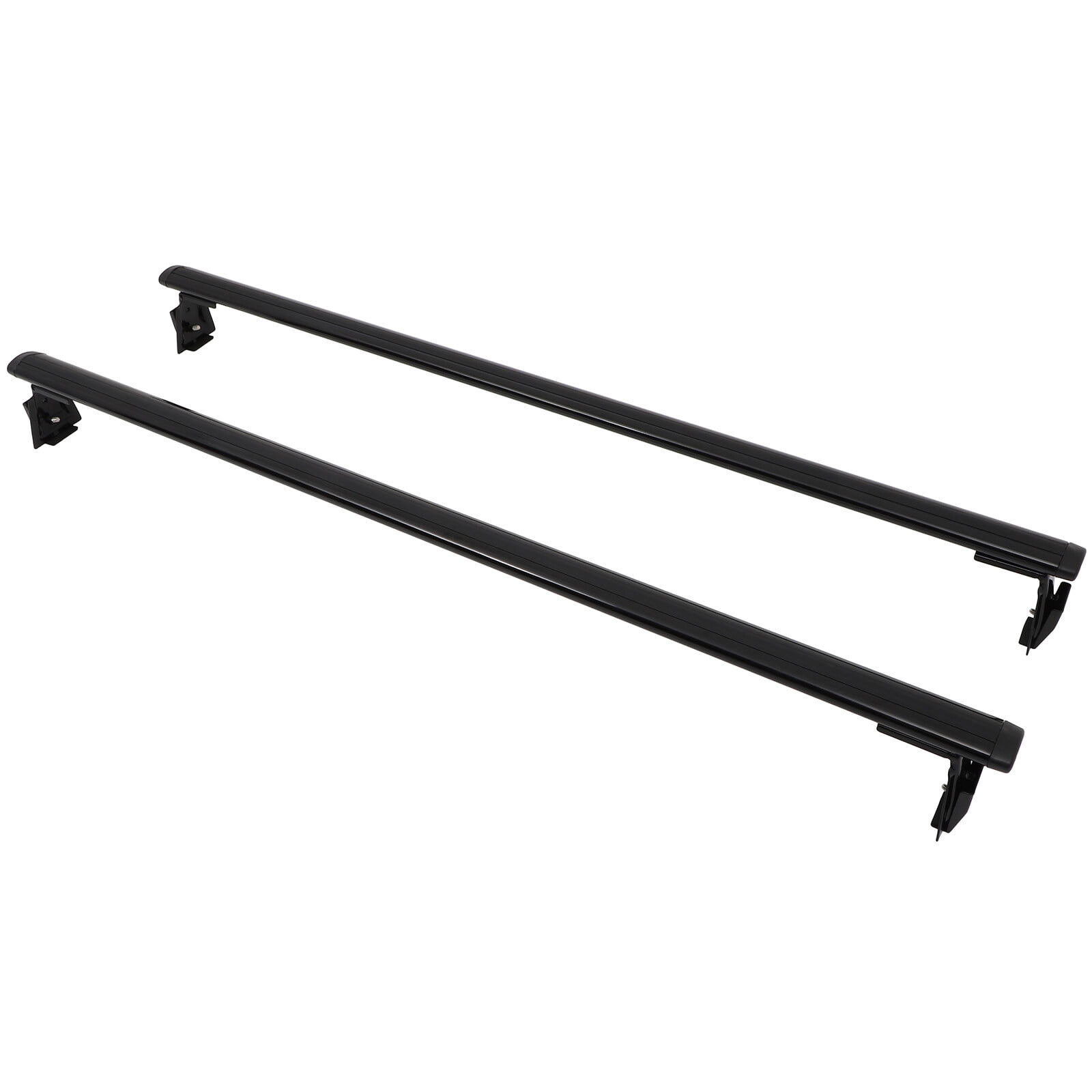 cciyu Roof Rack Cross Bars Car Top Luggage Carrier Rails For Jeep Wrangler 2007-2019 ONLY Fits Naked Roof Models