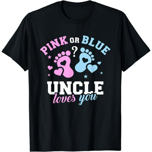 t-shirt Gender reveal uncle T-Shirt mens t shirt，black，women，funny，misfits，men，journey