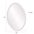 thumbnail image 3 of Howard Elliott Collection 36002 Oval Frameless Mirror, Mirrored, 3 of 7