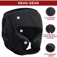 thumbnail image 1 of RDX Headgear for Boxing, Training, Grappling, Muay Thai, Padded Head Protector, Black, M, 1 of 7