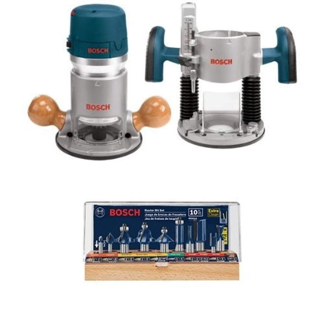 Kit combinado de herramientas eléctricas para router BOSCH 1617EVSPK de 2,25 HP