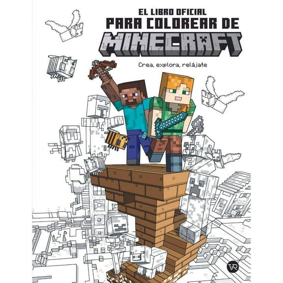 Minecraft El libro oficial para colorear VR Editoras Valentin Ramon 