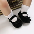 thumbnail image 4 of Yoyauz Baby Girl Mary Jane Shoes Anti Slip Rubber Sole Ballet Slippers Princess Dress Wedding Shoes Newborn Kids Shoes Toddler Shoes（0-12 Month）, 4 of 7